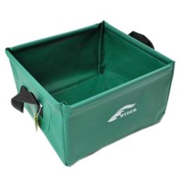 Green Square Wash Kit Water Bucket Collapsible Container Sport Camp Sink, 15L