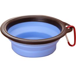 Portable Pets Bowls (Color: Blue)