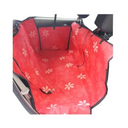 Luxurious Waterproof Pet Car Seat Cover (Color: Red)