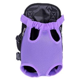 Outdoor Pet Carriers Backpack Travel Bag (Style: Purple)