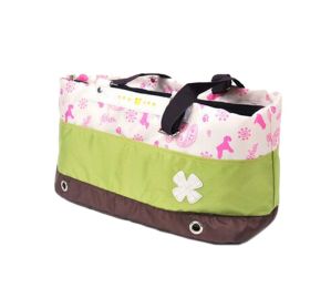 Portable Soft Pet Carrier Tote Bag for Dogs and Cats (Color: Green)
