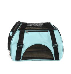 Foldable Soft Pet Carrier for Dogs and Cats (46*24.5*33cm) (Color: Blue)