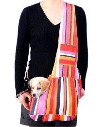 Portable Oxford Fabric Pet Carrier Shoulder Bag (Style: Stripe)