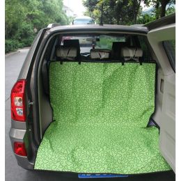 Waterproof Pet Car Seat Cover Dog Travel Mat for SUV Trunk (Style: Green Cloud)