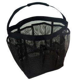 Quick Dry Mesh Shower Accessories Tote With Handle (Color: Black)