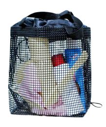 Quick Dry Mesh Shower Tote (Color: Black)