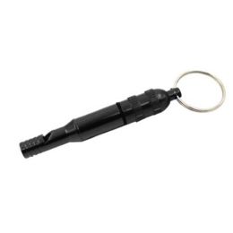 Functional High Decibel Survival Whistle Alloy Emergency Whistle (Color: Black)